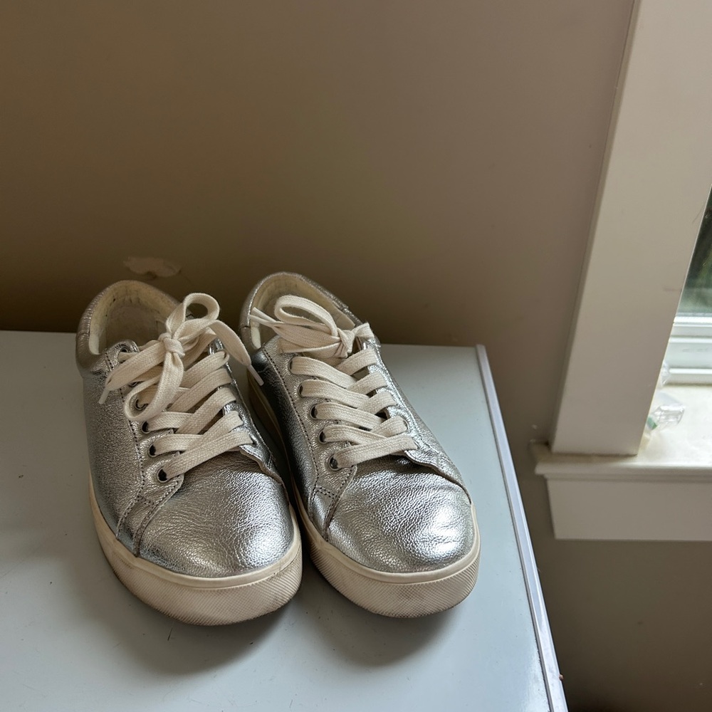 Silver Metallic Sneakers